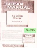 Niagara-Niagara SS Series Power Squaring Shears Installation Operations and Parts Manual-SS Series-01